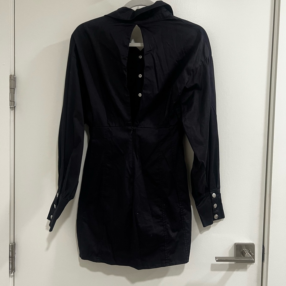 Bershka Black Long Sleeve Dress